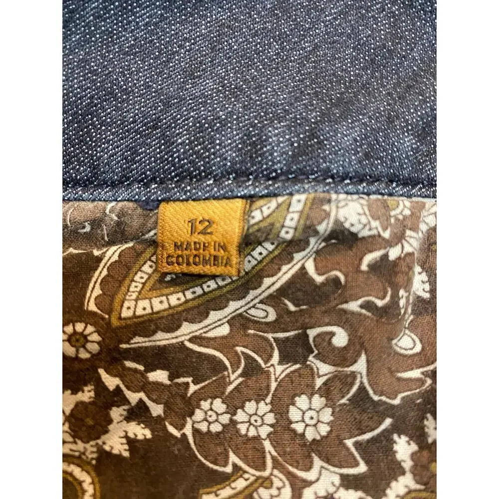 Studio F Jeans Premium Denim Womens Sz 12 Tall Studded Design Made‎ in Columbia